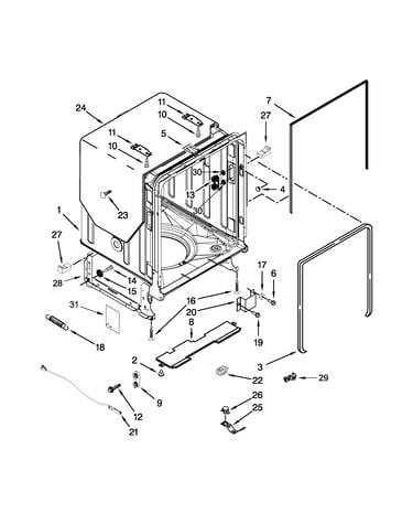 Tub and frame parts