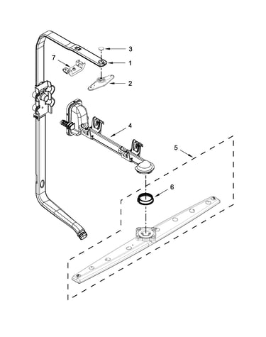 Upper wash and rinse parts