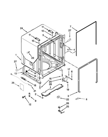 Tub and frame parts