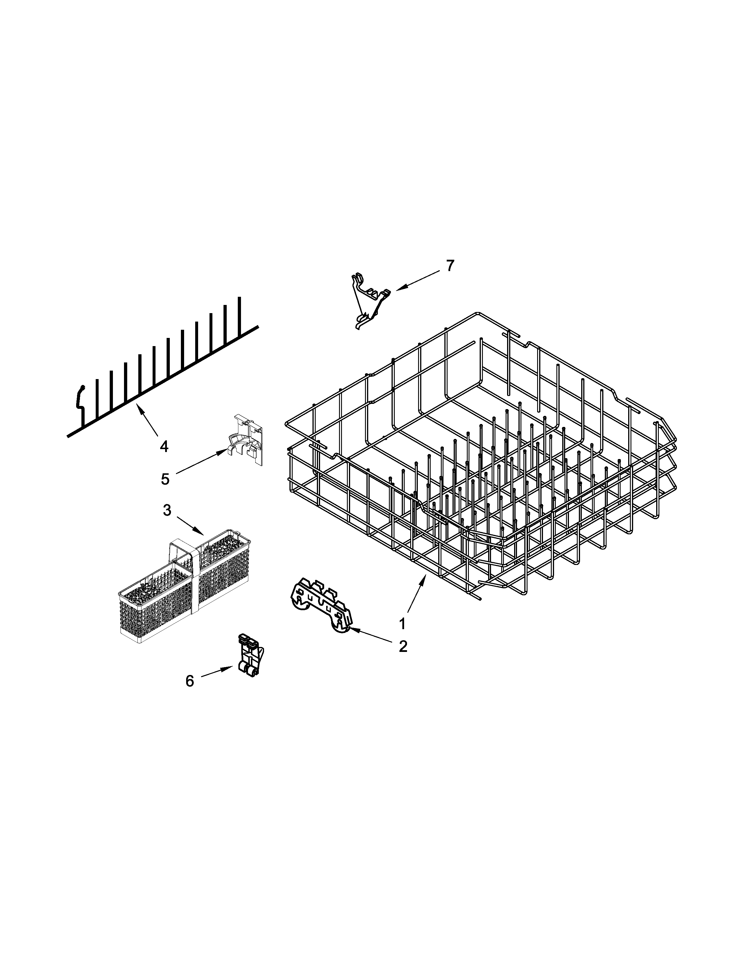 Lower rack parts