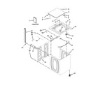 Whirlpool 4GWTW4950YW2 top and cabinet parts diagram