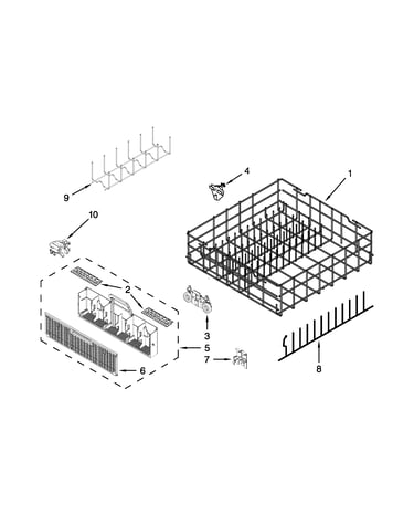 Lower rack parts