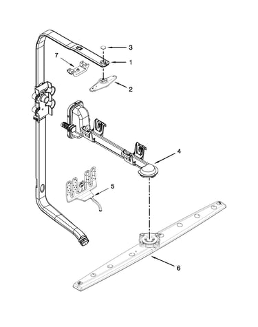 Upper wash and rinse parts