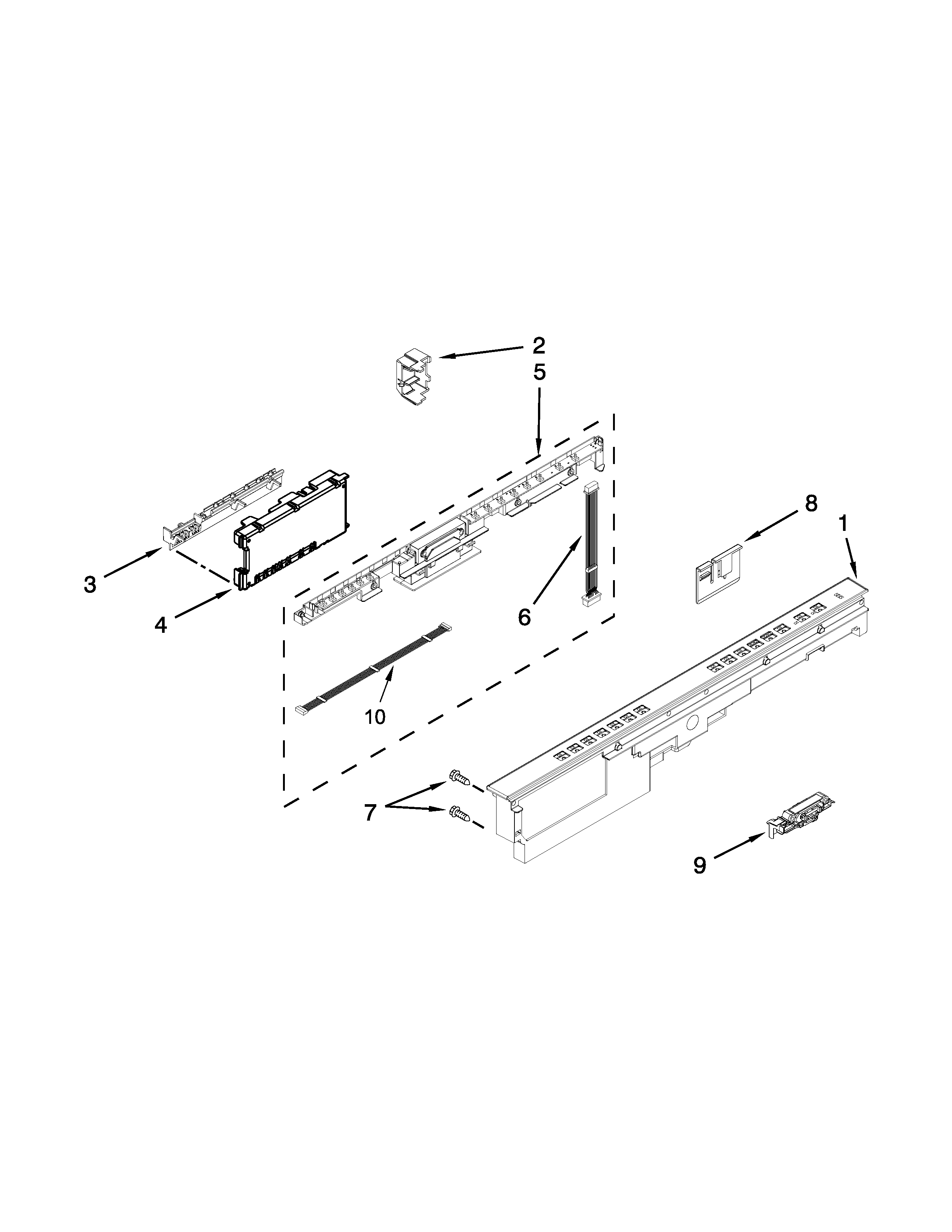 CONTROL PANEL AND LATCH PARTS