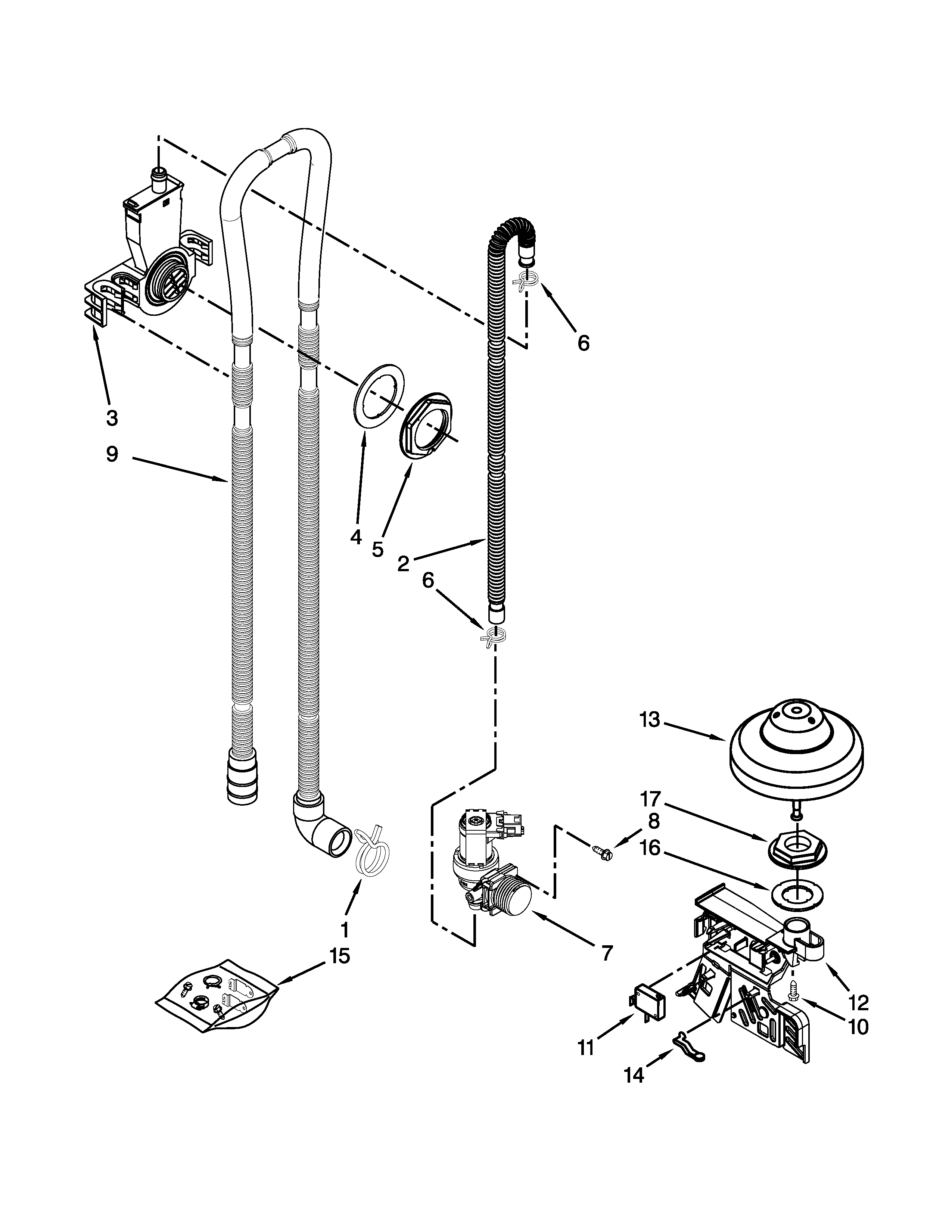 Fill, drain and overfill parts