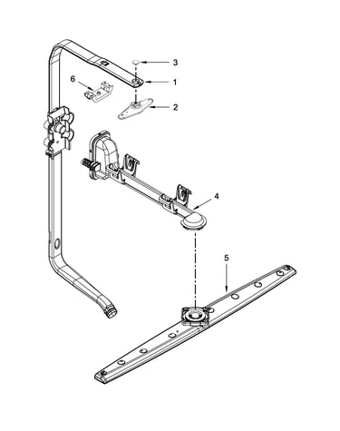 Upper wash and rinse parts