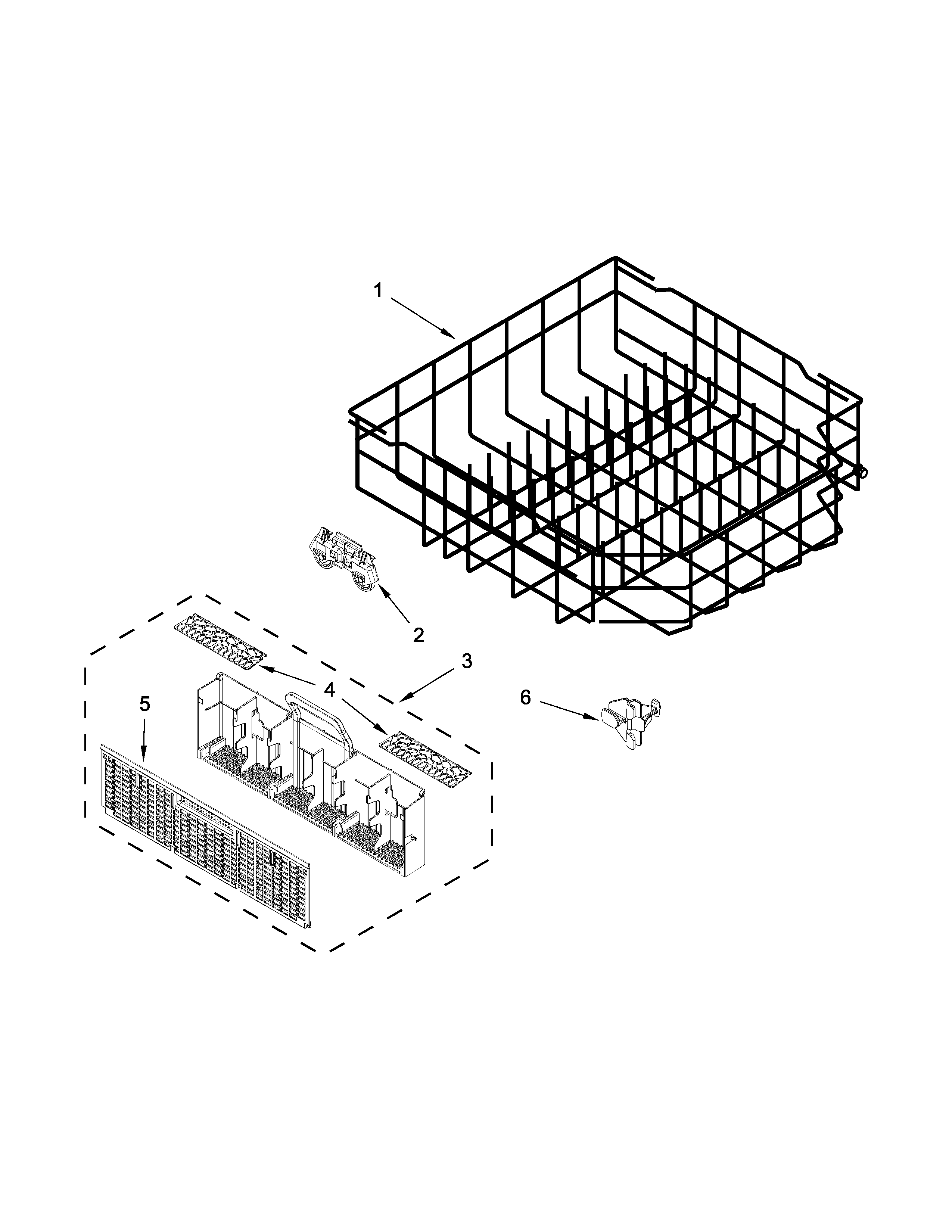 Lower rack parts
