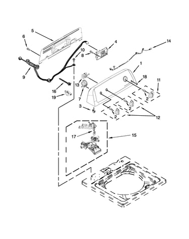 Controls and water inlet parts