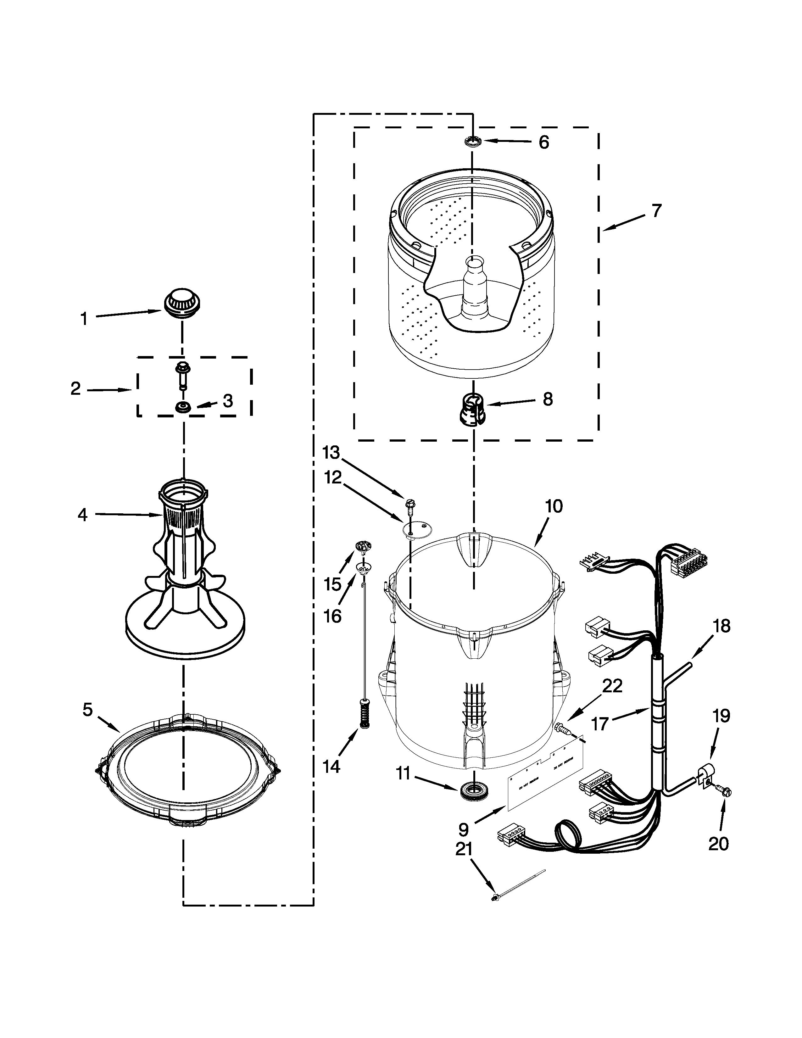 Basket and tub parts