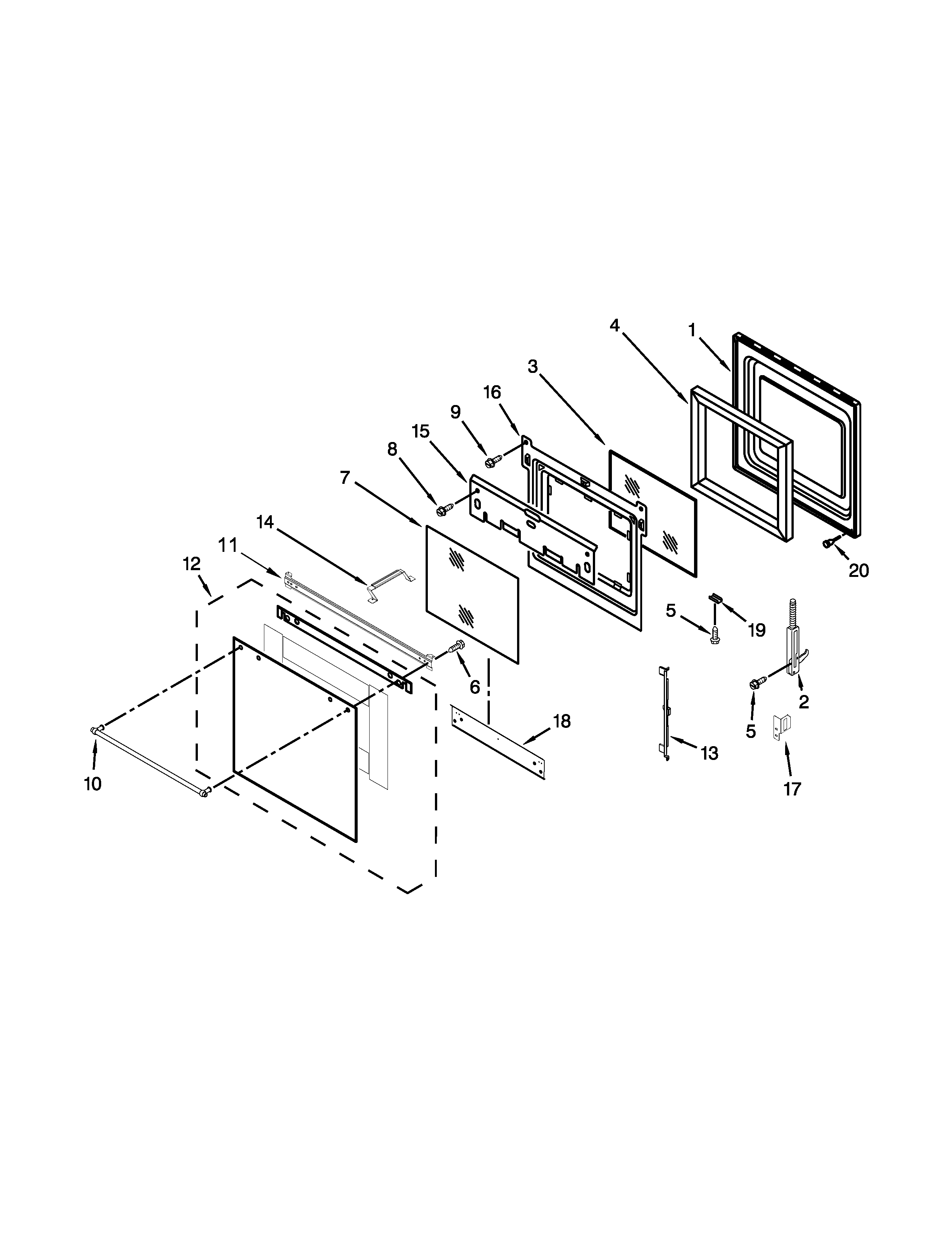 OVEN DOOR PARTS