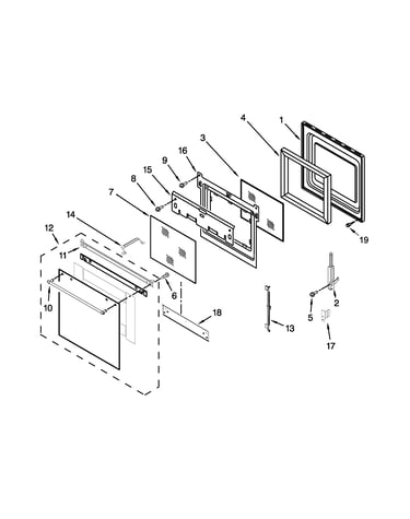 Oven door parts