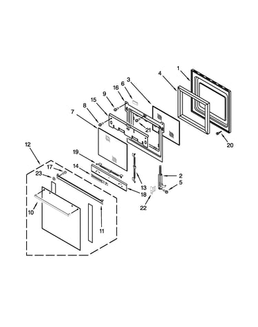 Oven door parts