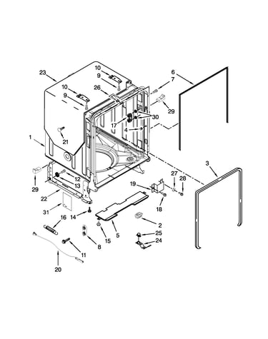 Tub and frame parts