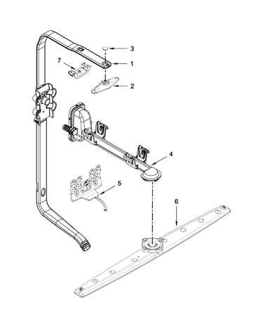 Upper wash and rinse parts