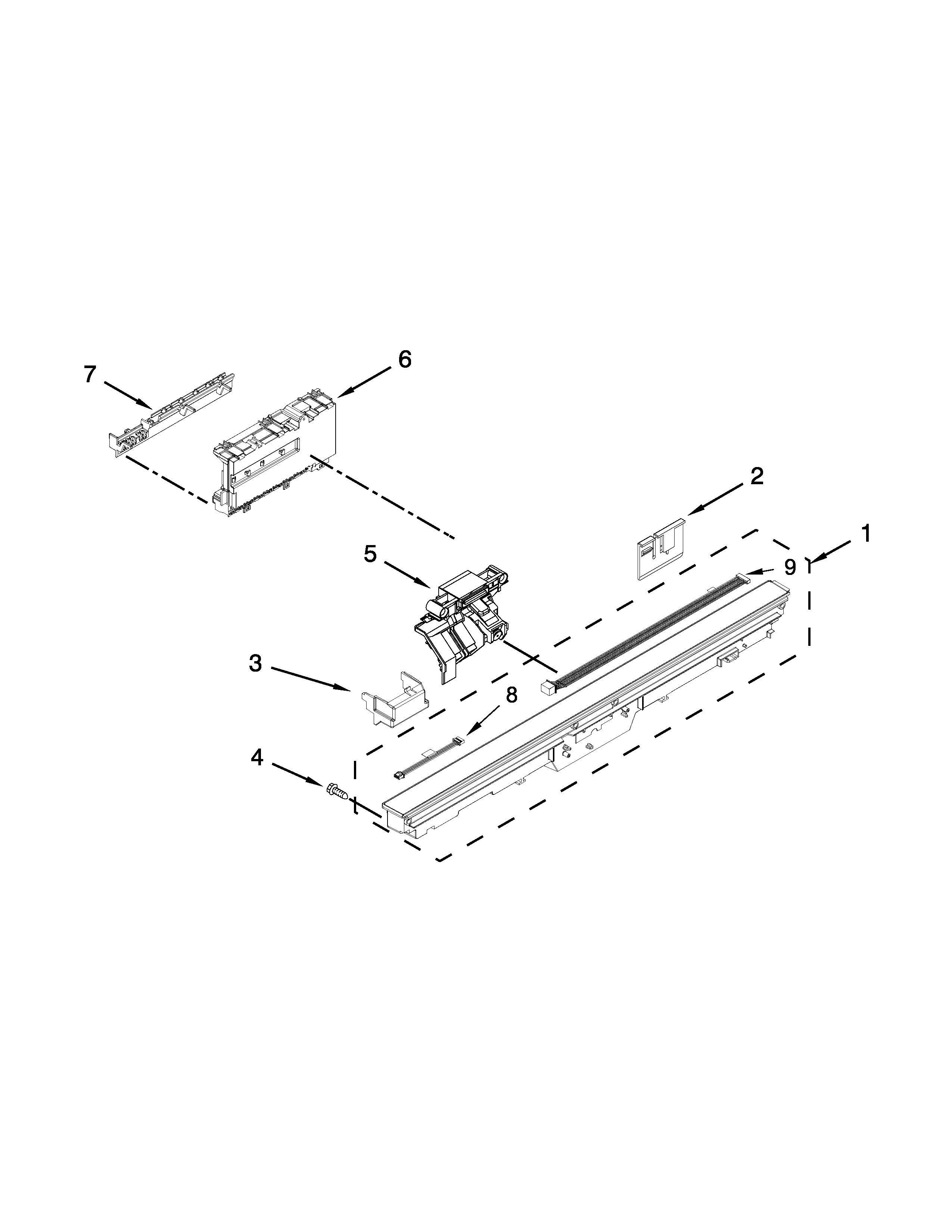 Control panel and latch parts