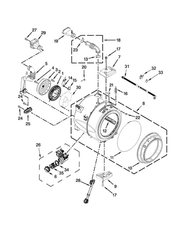 Tub and basket parts