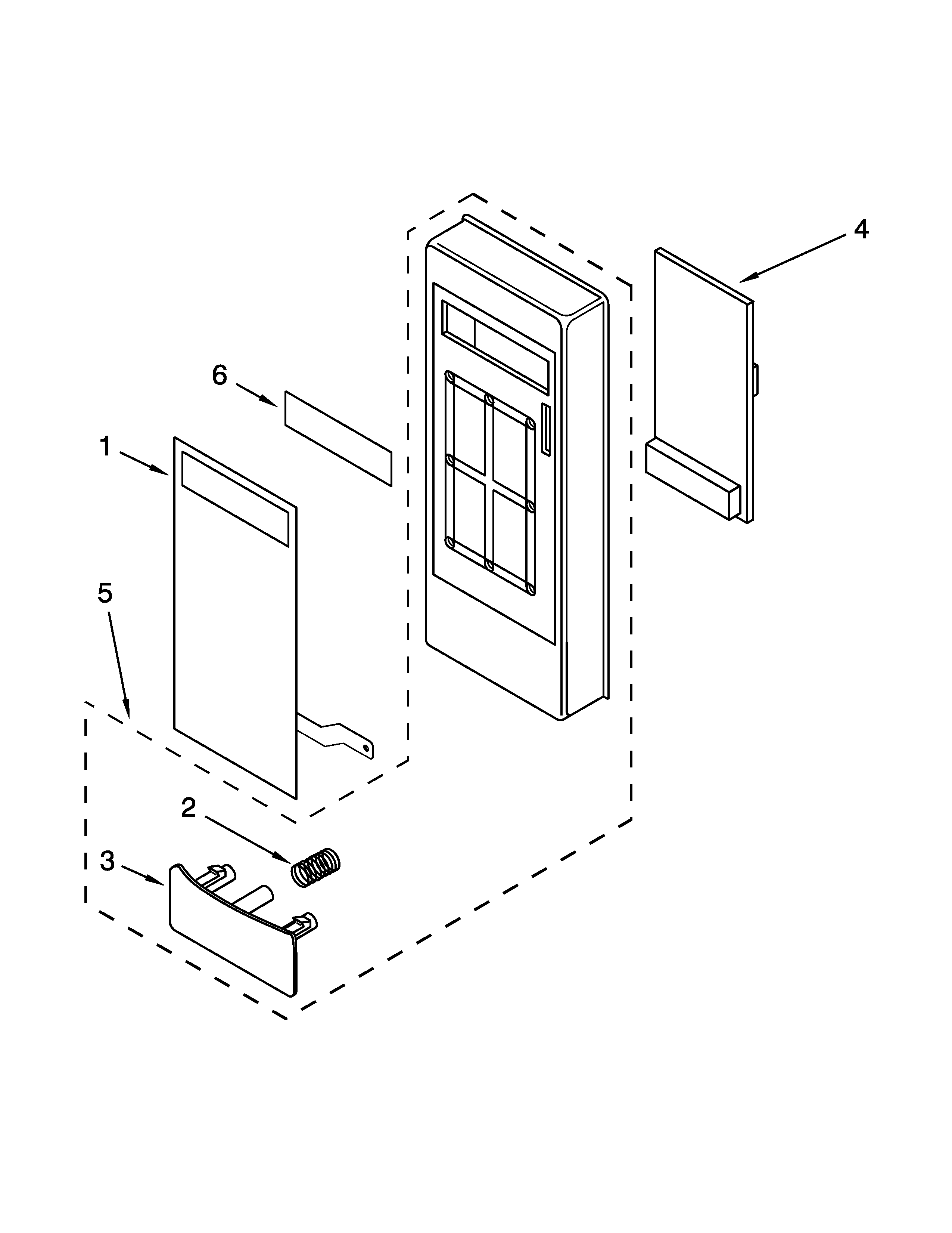 Microwave control panel parts