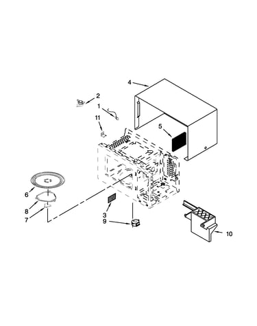 Microwave oven cavity parts