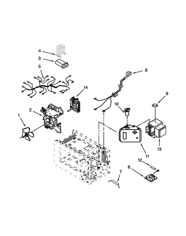 Microwave interior parts