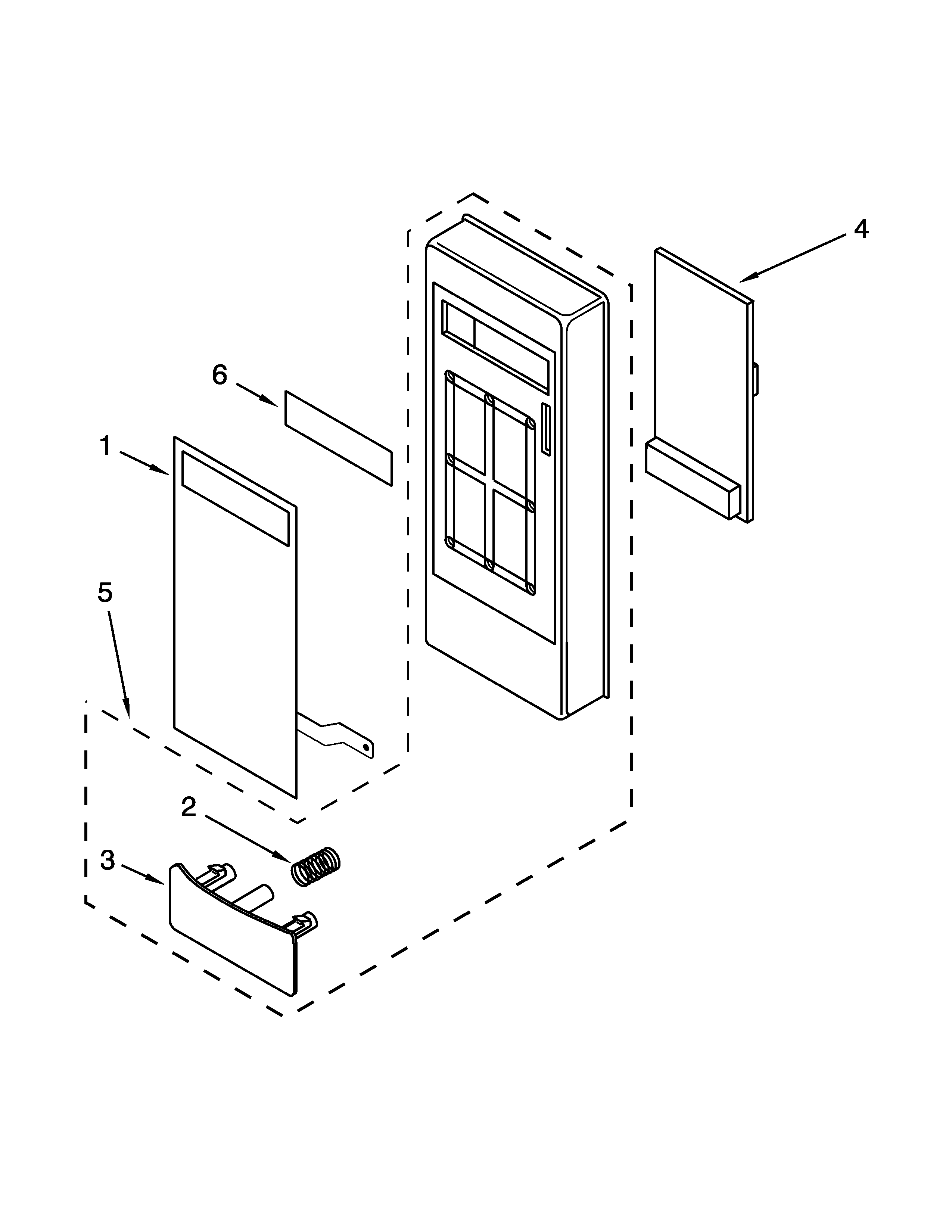 Microwave control panel parts