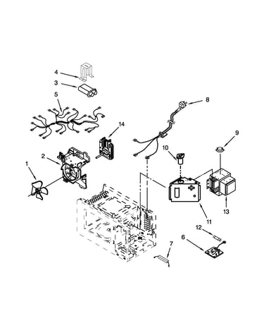 Microwave interior parts