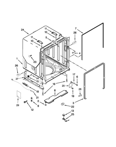 Tub and frame parts