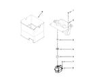 Maytag MFT2673BEW11 motor and ice container parts diagram