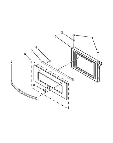 Microwave door parts