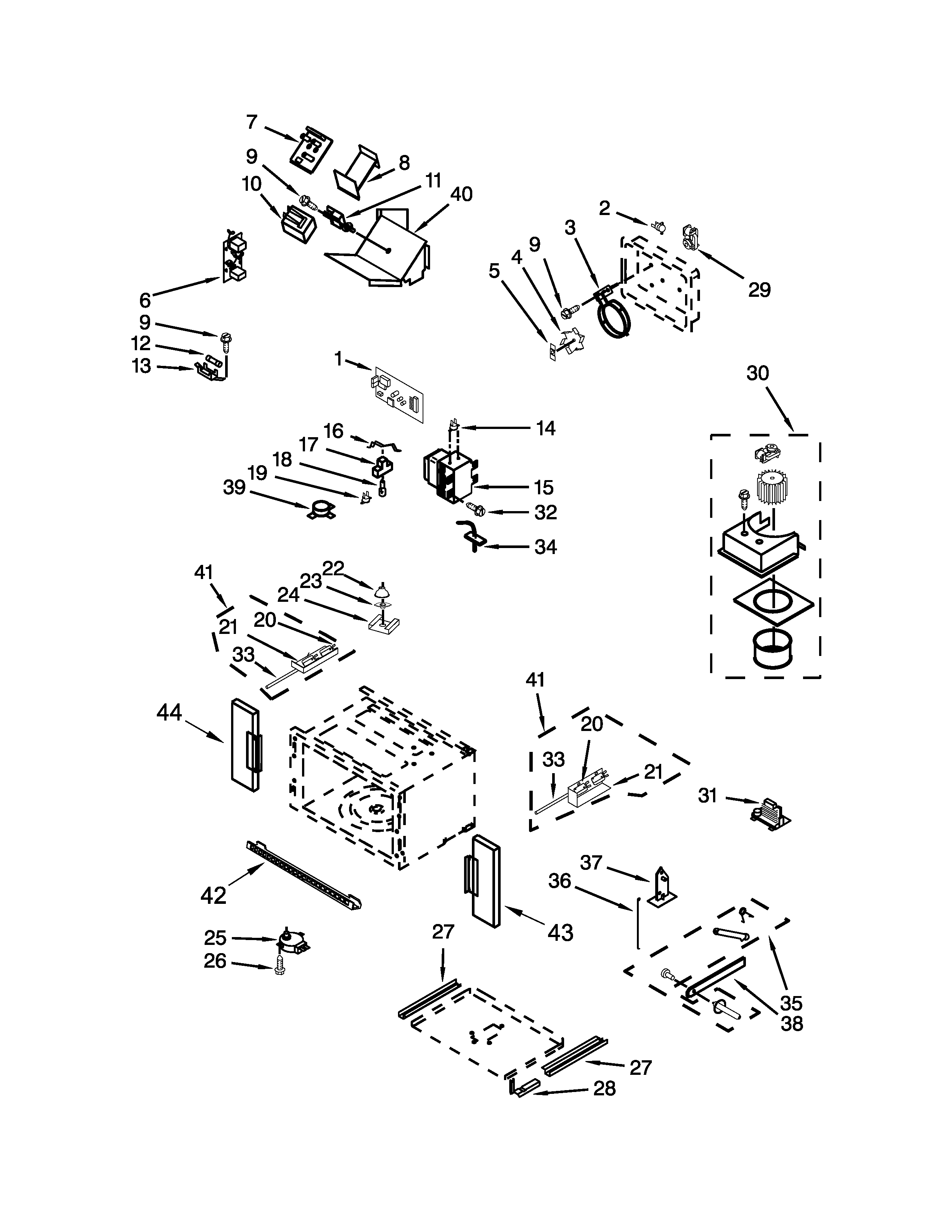 CABINET AND STIRRER PARTS