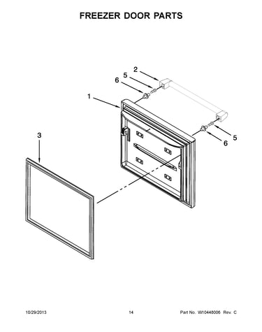 Freezer door parts