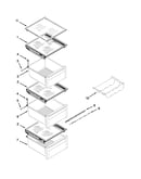 Refrigerator shelf parts