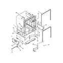 KitchenAid KDFE454CSS1 tub and frame parts diagram