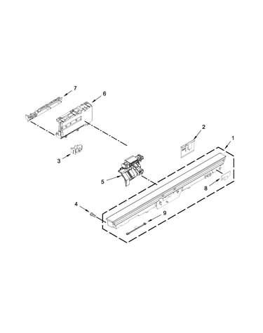 Control panel and latch parts