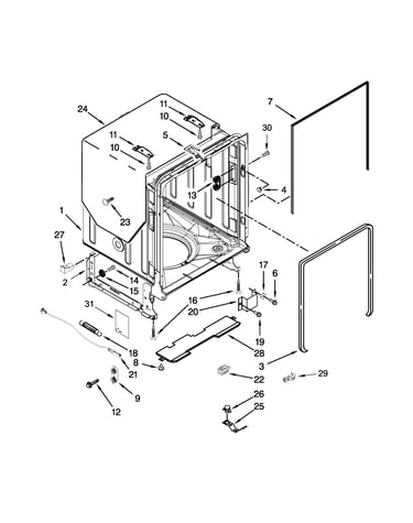 Tub and frame parts