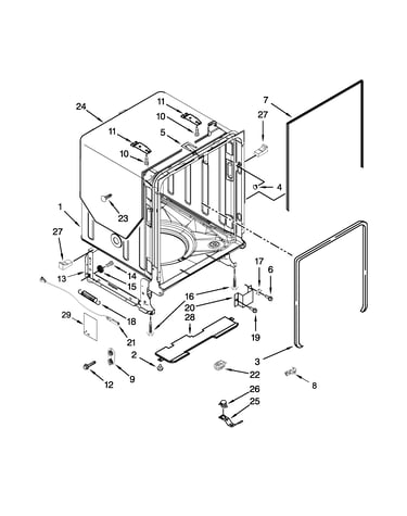 Tub and frame parts