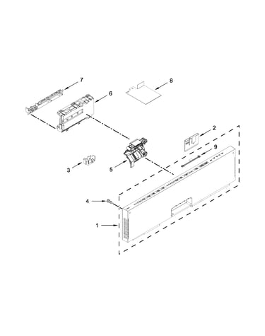 Control panel and latch parts