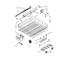 KitchenAid KUDE70FXPA6 upper rack and track parts diagram