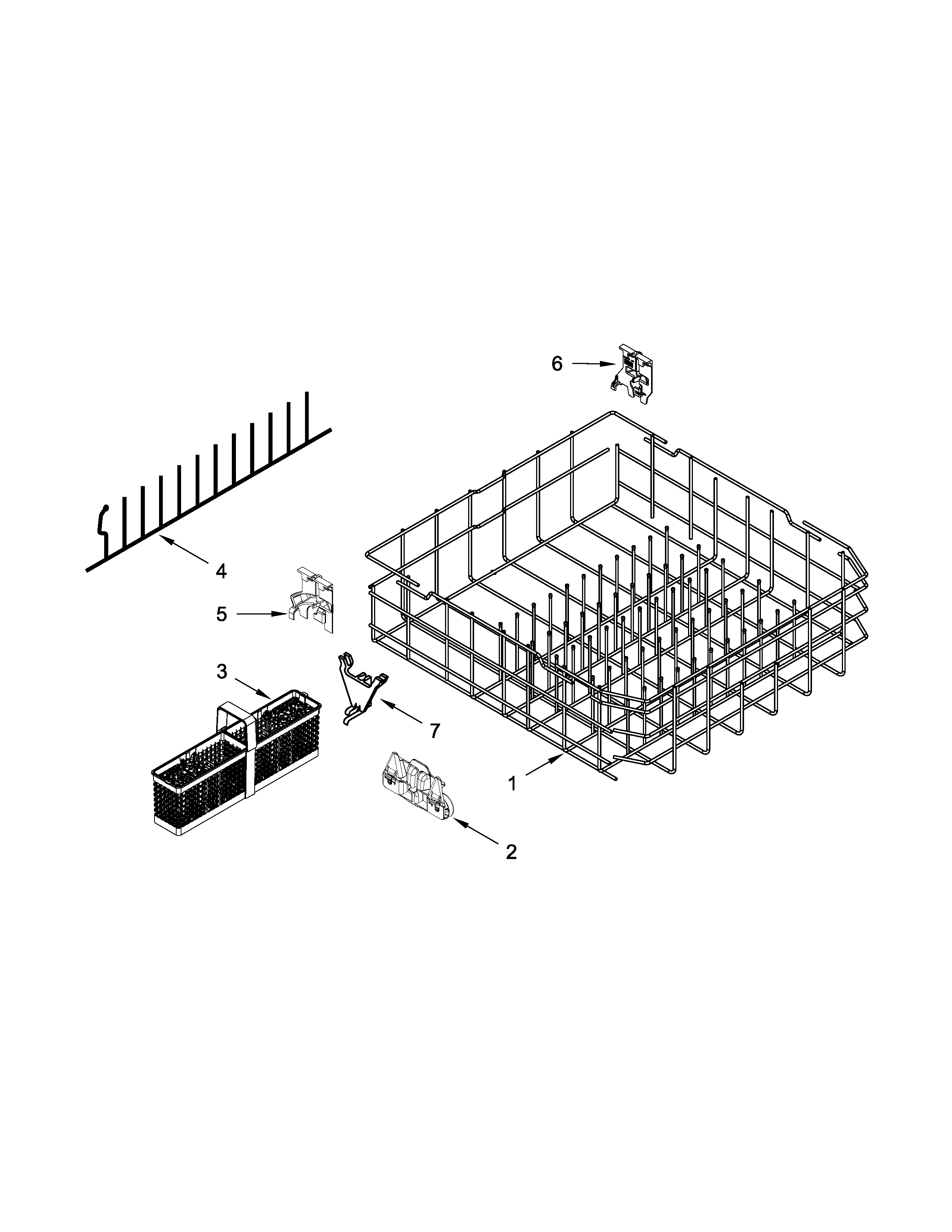 Lower rack parts