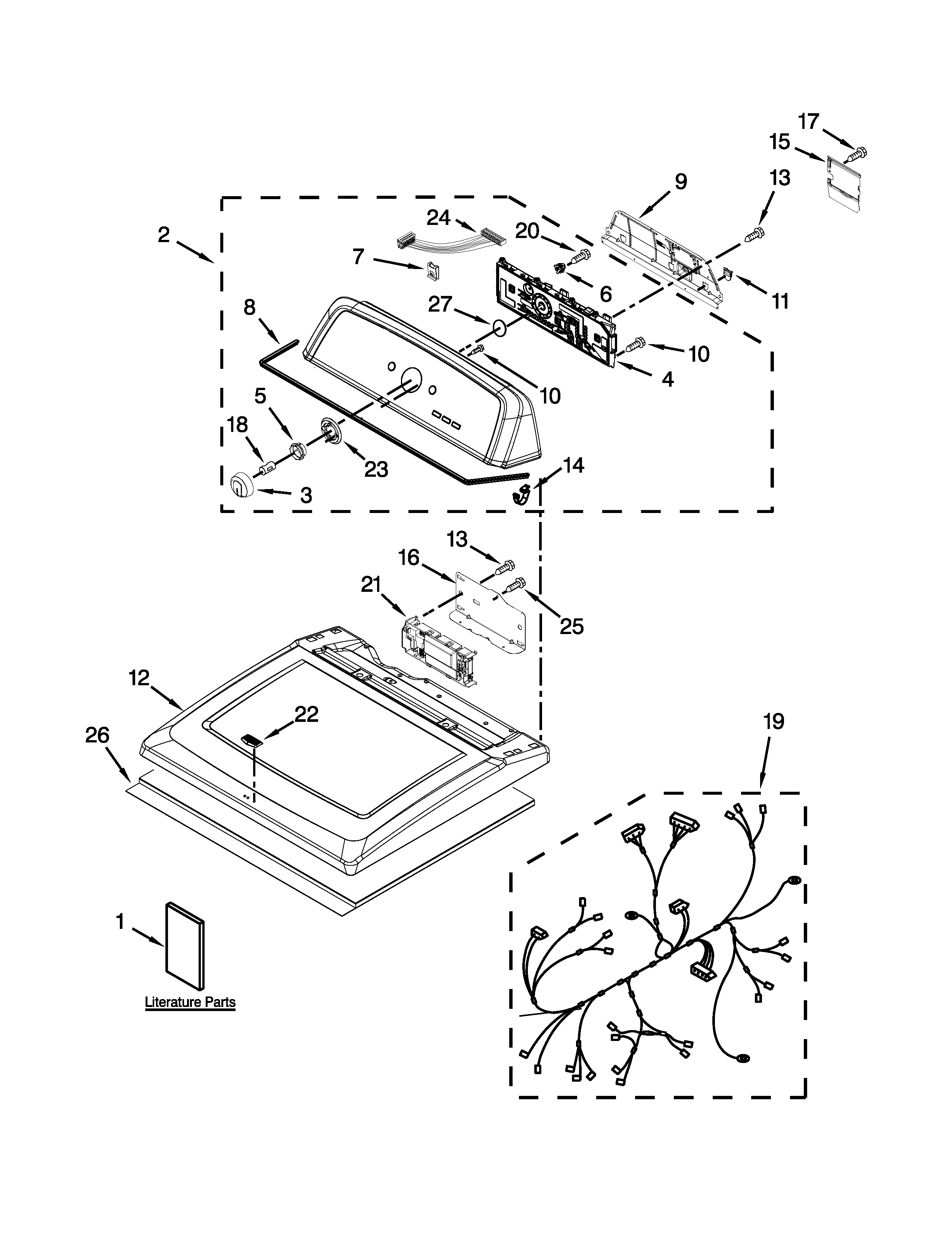 Top and console parts