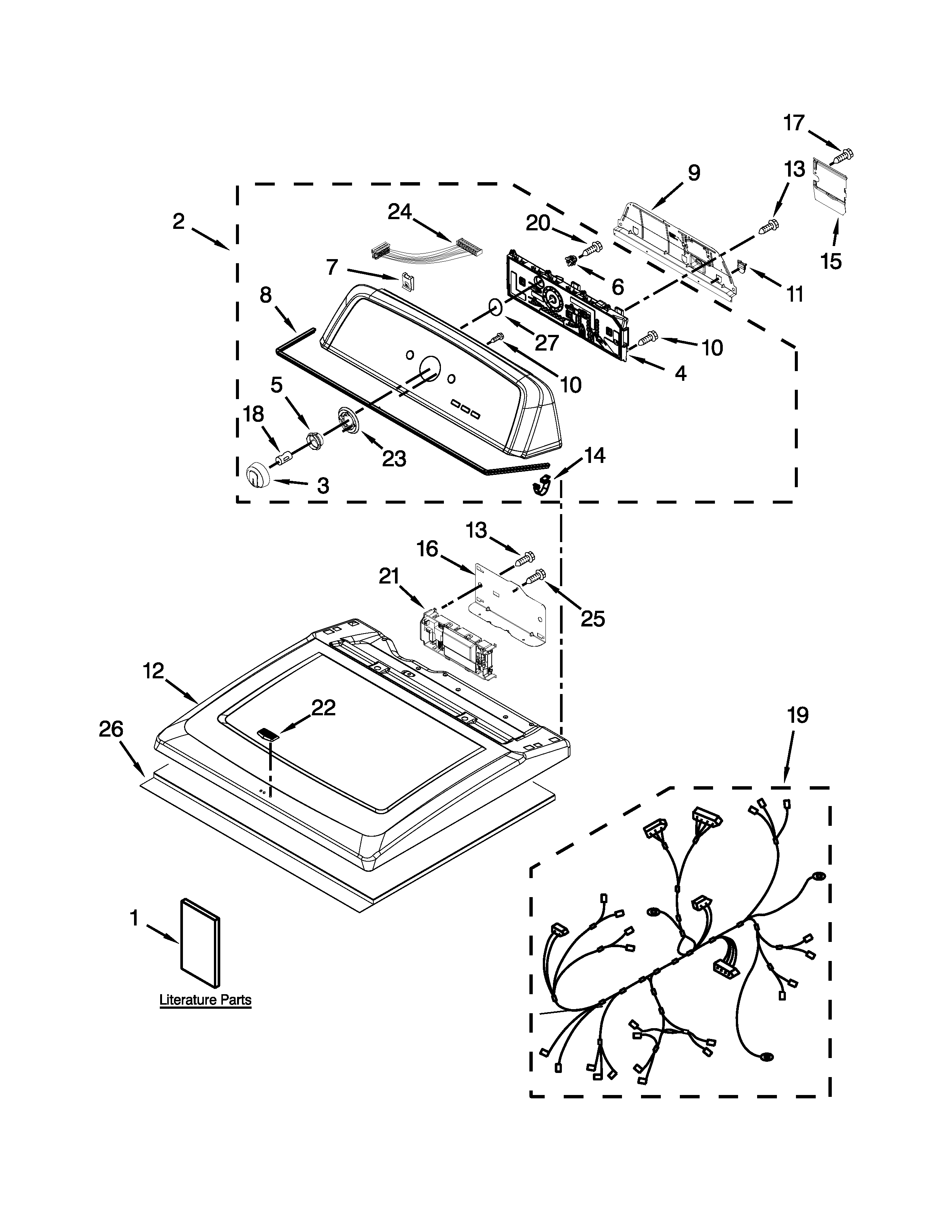 Top and console parts