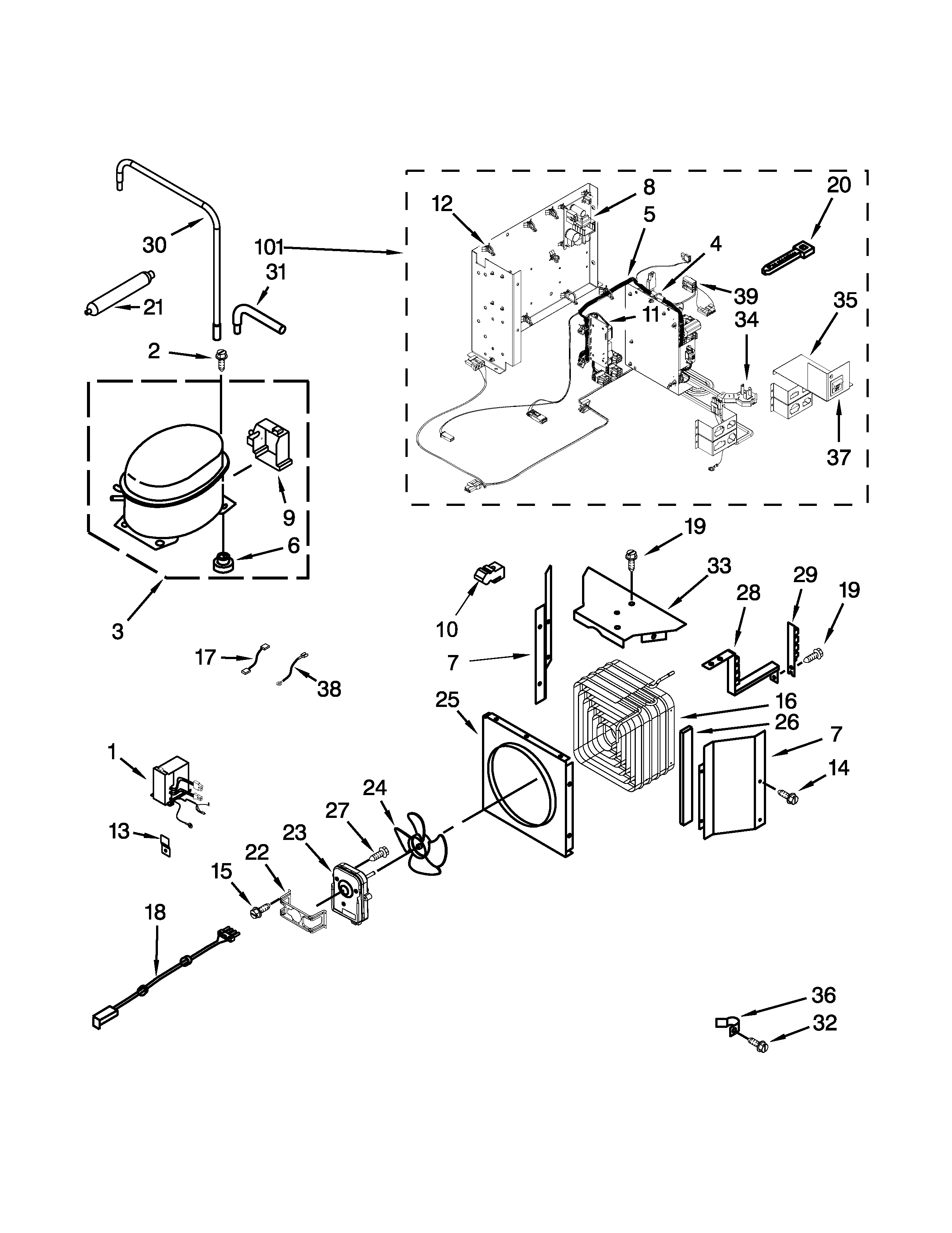 Upper unit parts