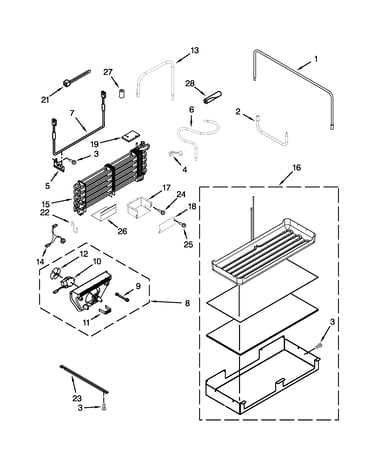Lower unit and tube parts