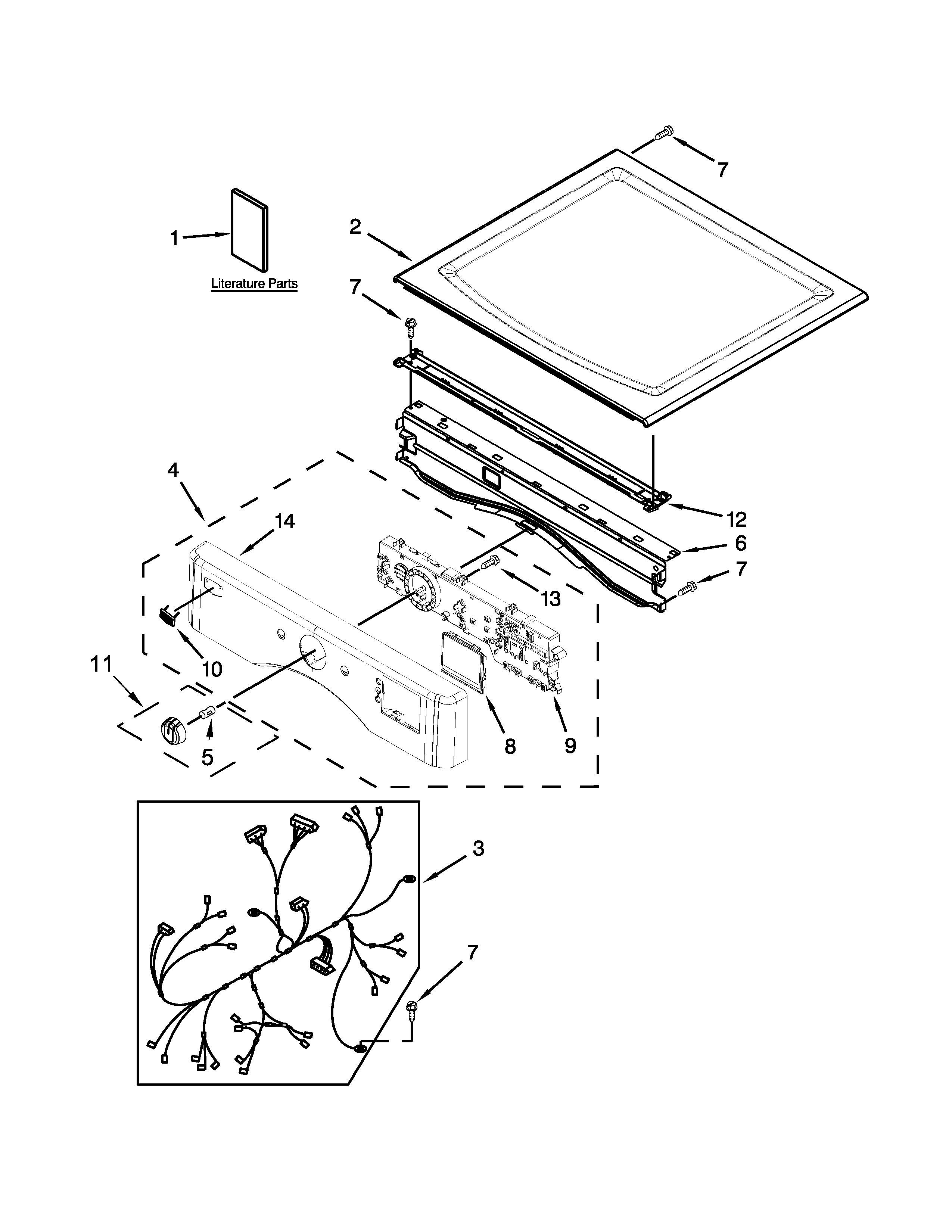 Top and console parts