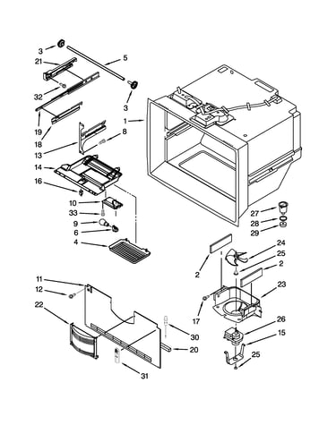 Freezer liner parts