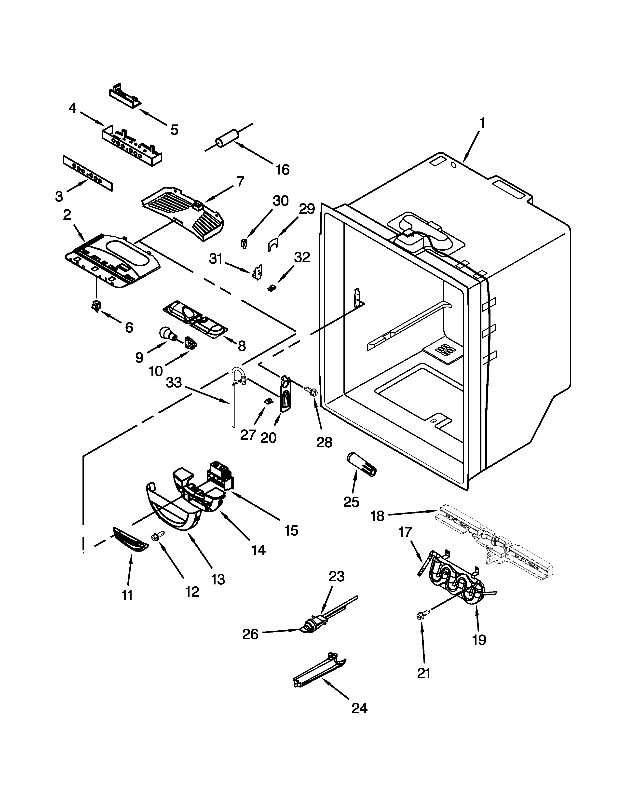 REFRIGERATOR LINER PARTS