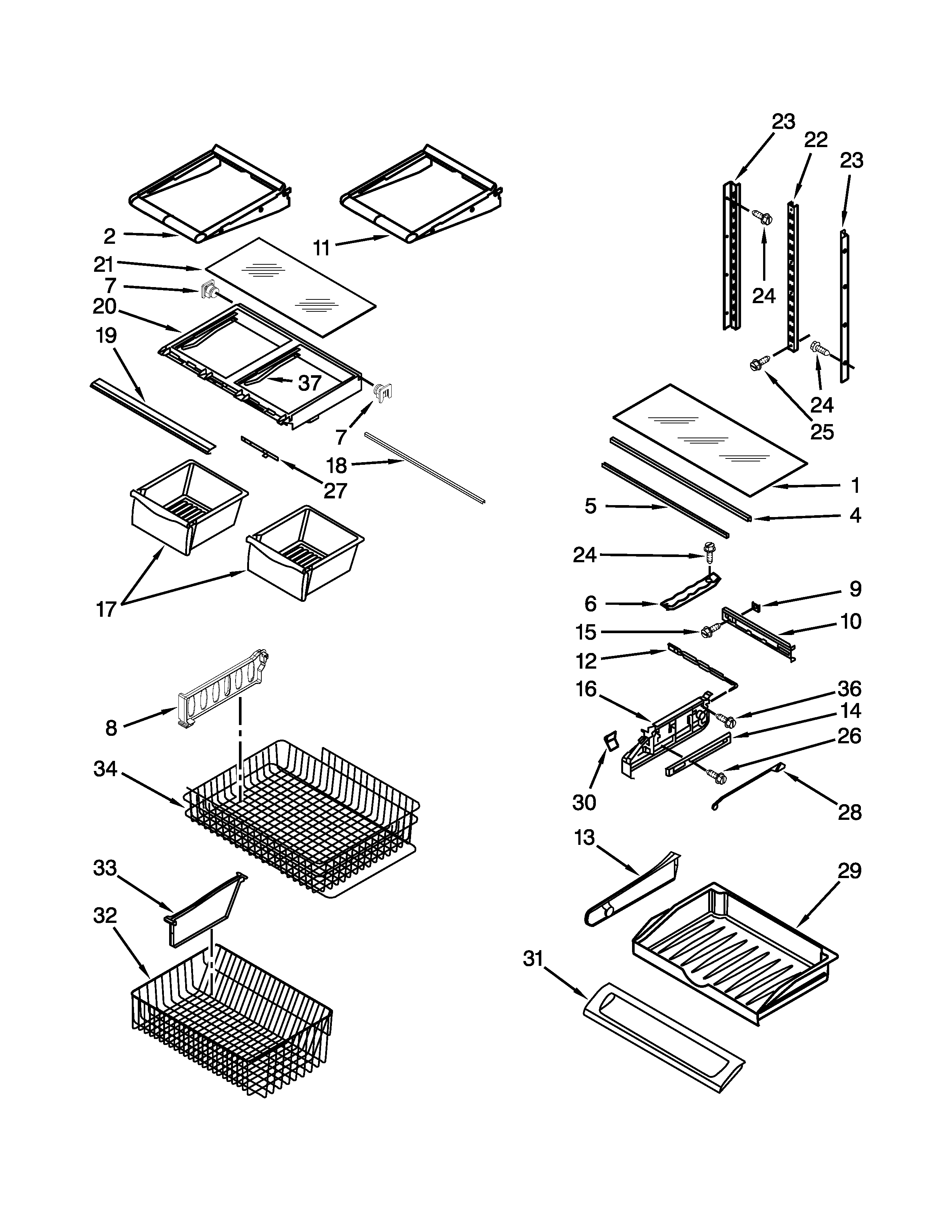 Shelf parts
