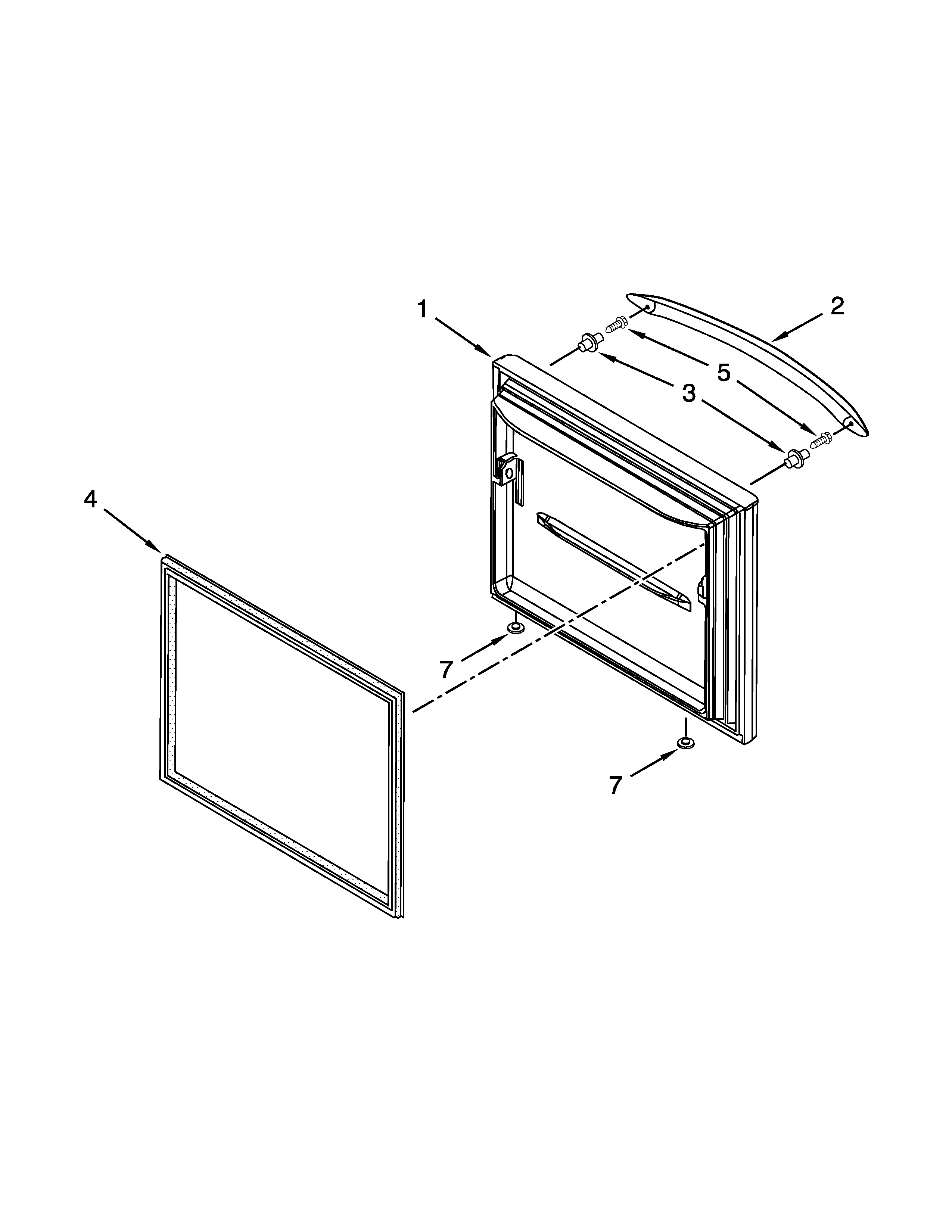 Freezer door parts