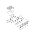 Whirlpool GW399LXUB06 drawer and rack parts diagram