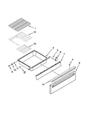 Drawer and rack parts