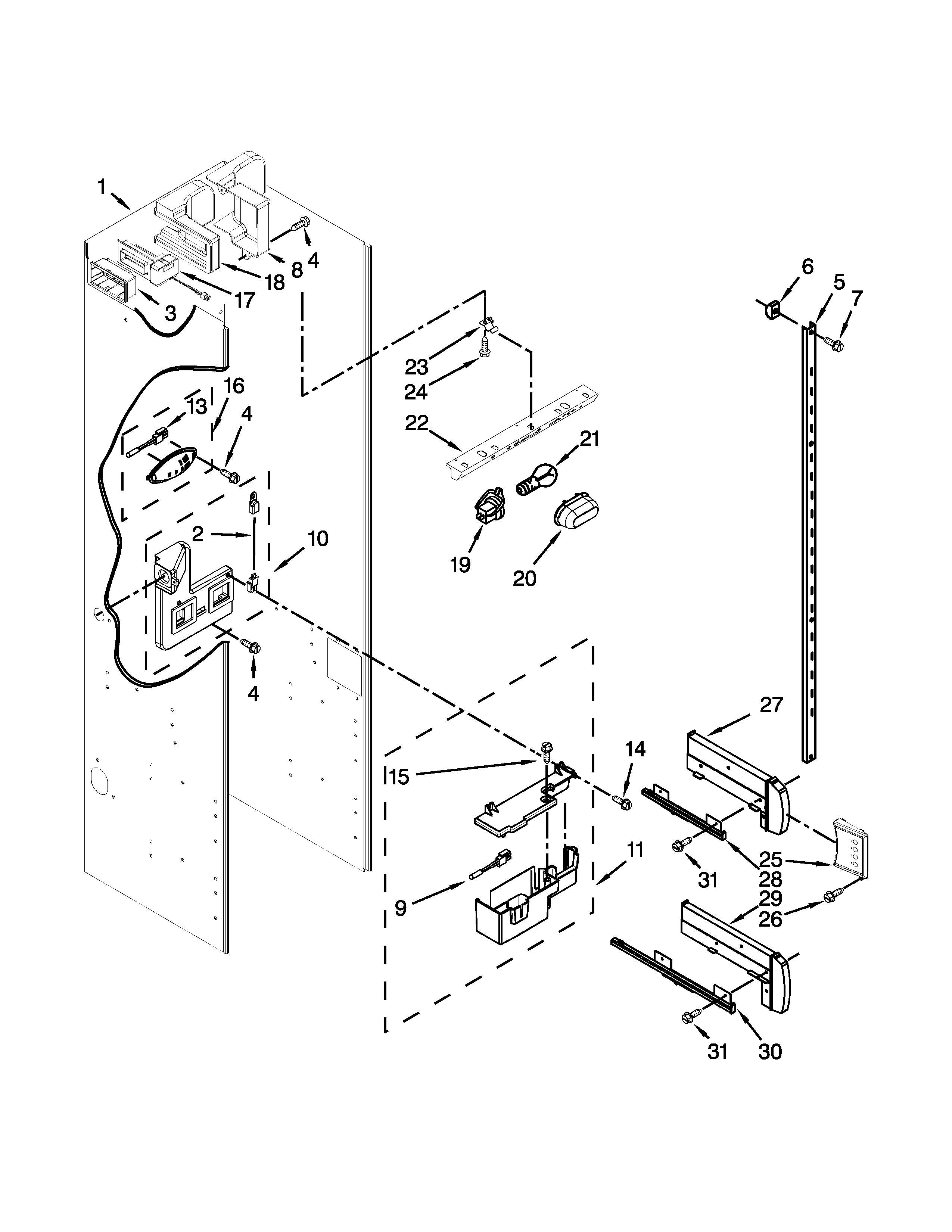 Refrigerator liner parts